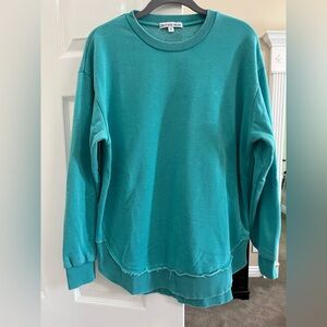 Michelle Mae Teal Crew Neck Sweater Super Soft
